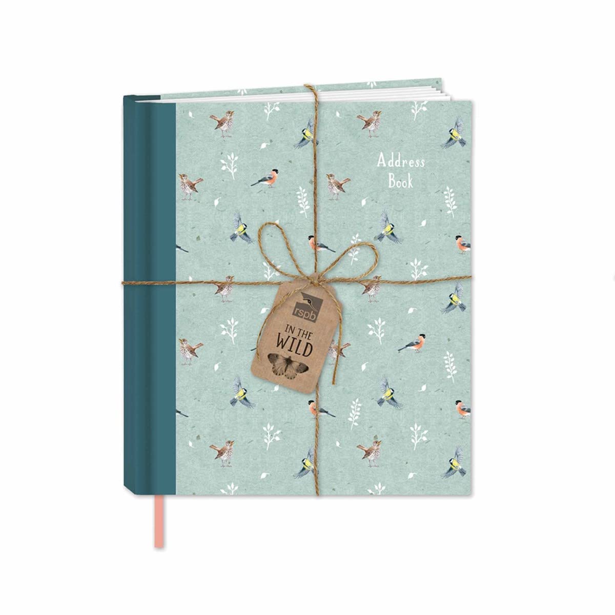 Otter House RSPB Large Address Book - Into The Wild Floral Bird Design - 195 x 232 mm, Multicolor