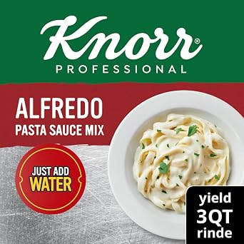 Knorr Professional Alfredo Sauce, Just Add Water Convenience Mix, 1.33lb (Pack of 4), Classic Alfredo Pasta Sauce Made With Real Parmesan Cheese and Cracked Black Pepper, No Artificial Colors, Flavors, No added MSG