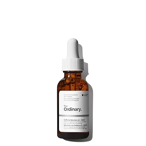 The Ordinary Caffeine Solution 5% + EGCG, Depuffing Eye Serum for Dark Circles and Tired Eyes - 1 Fl Oz (Pack of 1)