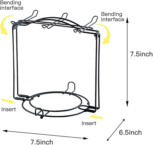 Miniatura 10 de YOLIFE Soporte para tazas de té. para 6 tazas, 6 platitos, 6 cucharas, desarmable., YLTJ001