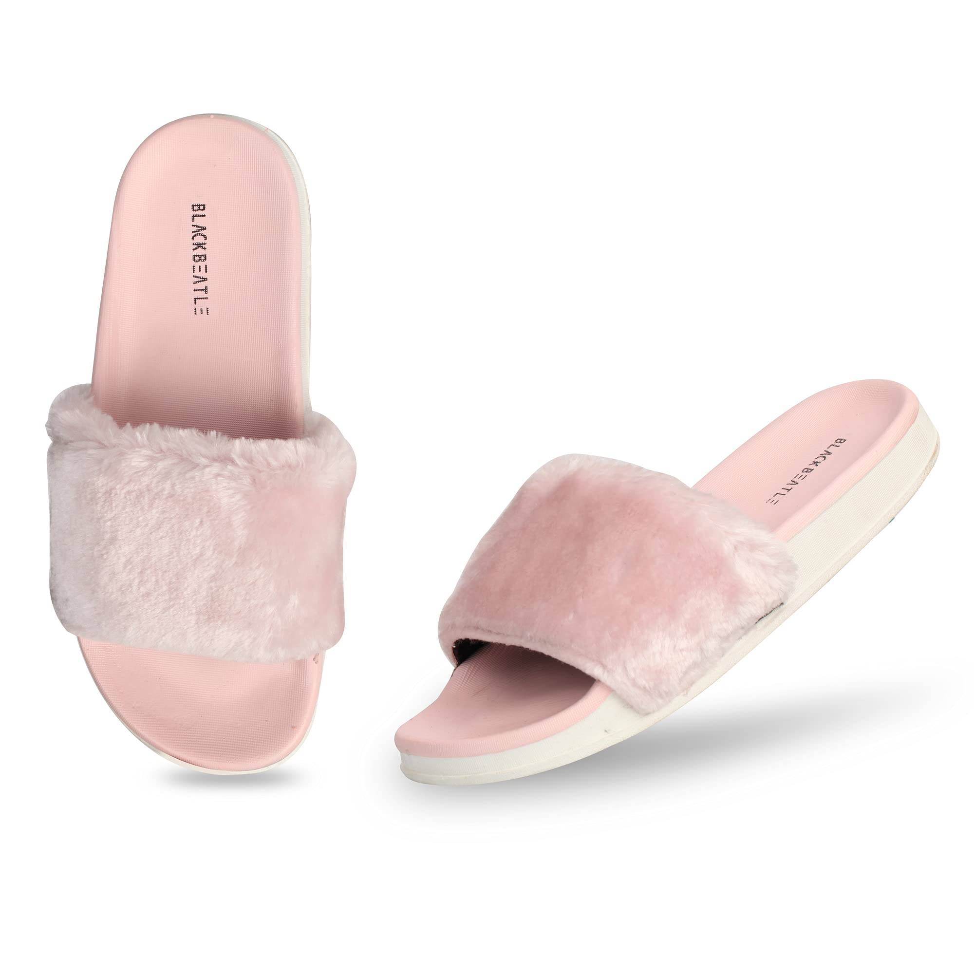 BLACKBEATLE Womens Fur Pink Flip Flops, 38(Euro) (B091NSVB9Z) Amazon Price History, Amazon Price Tracker
