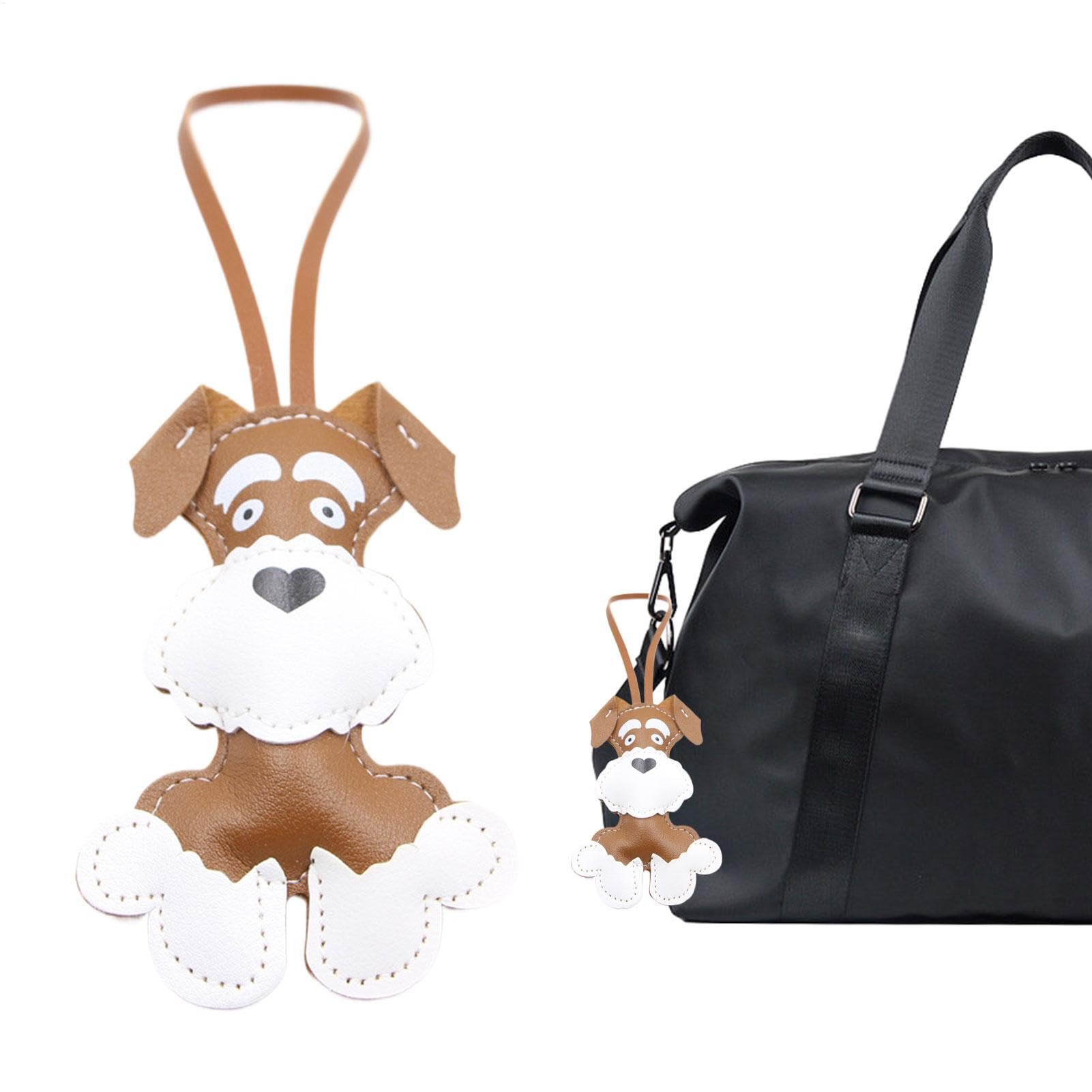 Borsa per cani, charme, borsa per animali in pelle, con ciondolo a forma di cucciolo, in pelle PU, per donne e ragazze