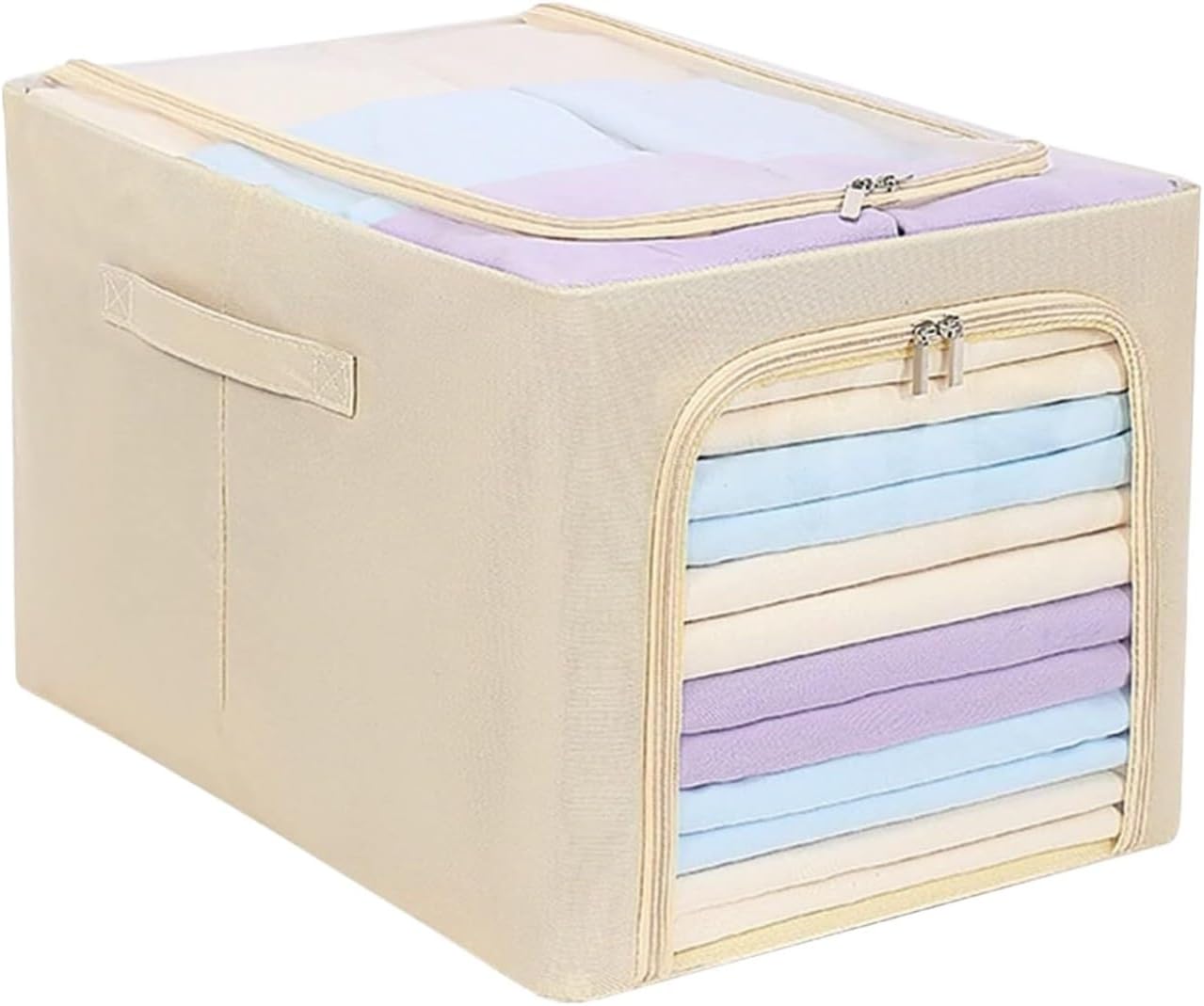 Clothing Storage Bags Clothes Storage Bags Collapsible Organizers for Clothing with Clear Windows Blanket Storage Bag Container Bin Clothes Organizer (Color : K1, Size : 17x11x9 inch)