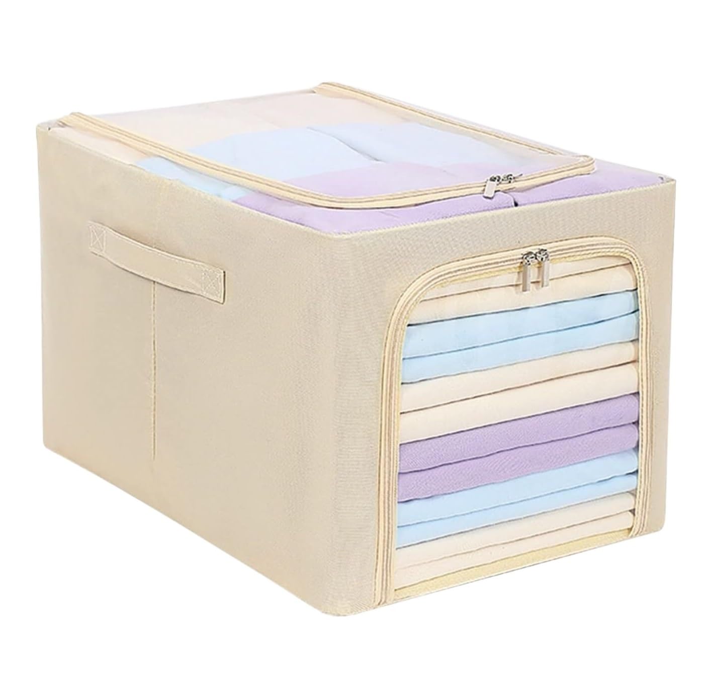 Cajas de almacenaje para armario K1 con ventana transparente y diseño plegable de 18.5 pulgadas