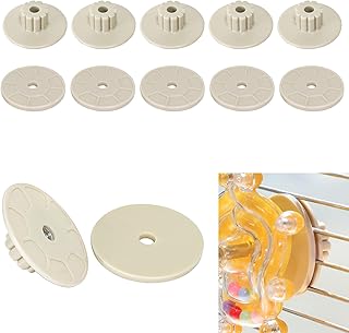 6 Sets Bird Cage Perch Mounting Kit, Plastic Parrot Perch Mount Washer Kit Bird Cage Accessories for DIY Parrot Stand Platform, Paw Grinding Stick, Food Bowl, Breeding Box, Small Animal Playground