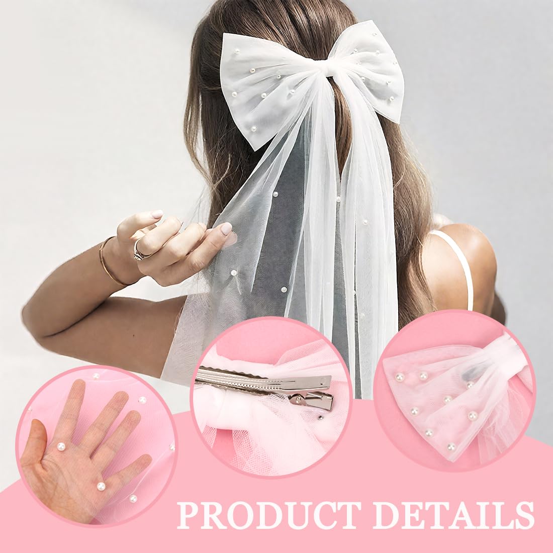Kit Addio al Nubilato Sposa e Amiche, 16 Pezzi Gadget Addio al Nubilato, Occhiali Cuore, Cerchietto Bride to be, Fascia Team Bride, Velo Sposa Addio al Nubilato, Accessori per Sposa Addio al Nubilato