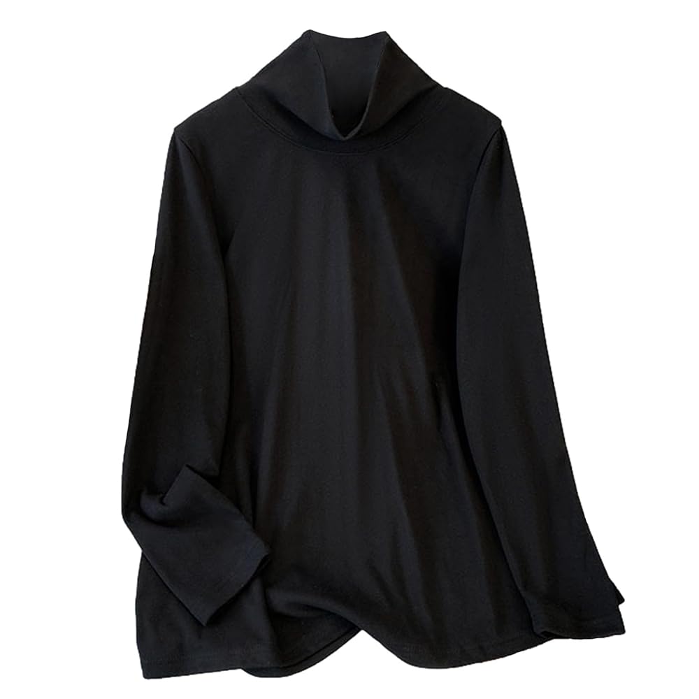 Amazon | 大きいサイズ レディース ハイネック Tシャツ