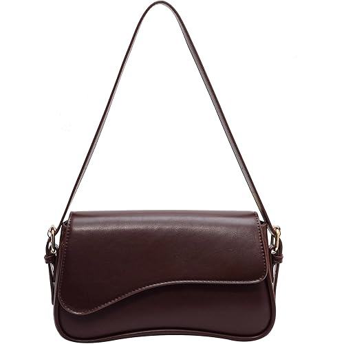 Shoulder Bag for women Y2K Crossbody Vegan Leather Purse Straps Retro Clutch Hobo Hadbags with 2 Removable