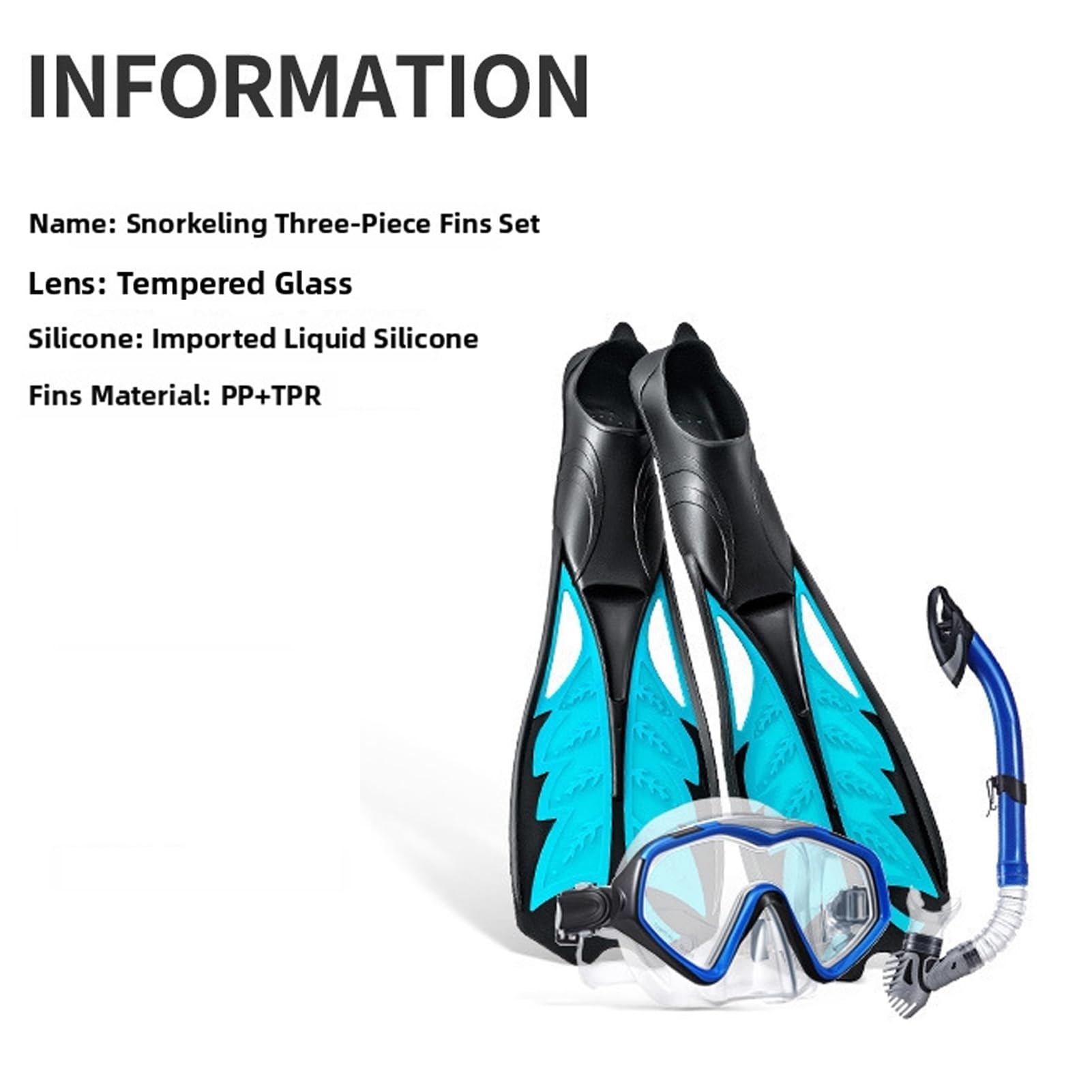 VGEBY Equipo de Buceo, Equipo de Snorkel Profesional, Juego de Snorkel para Adultos con Máscara a Prueba de Fugas, Aletas Ajustables con Parte Superior Seca para Exploración