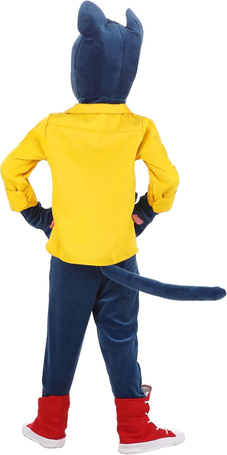 Kid's Deluxe Pete the Cat Costume for Toddlers | Storybook Character Pete the Cat Cosplay Outfit for Children - Image 3