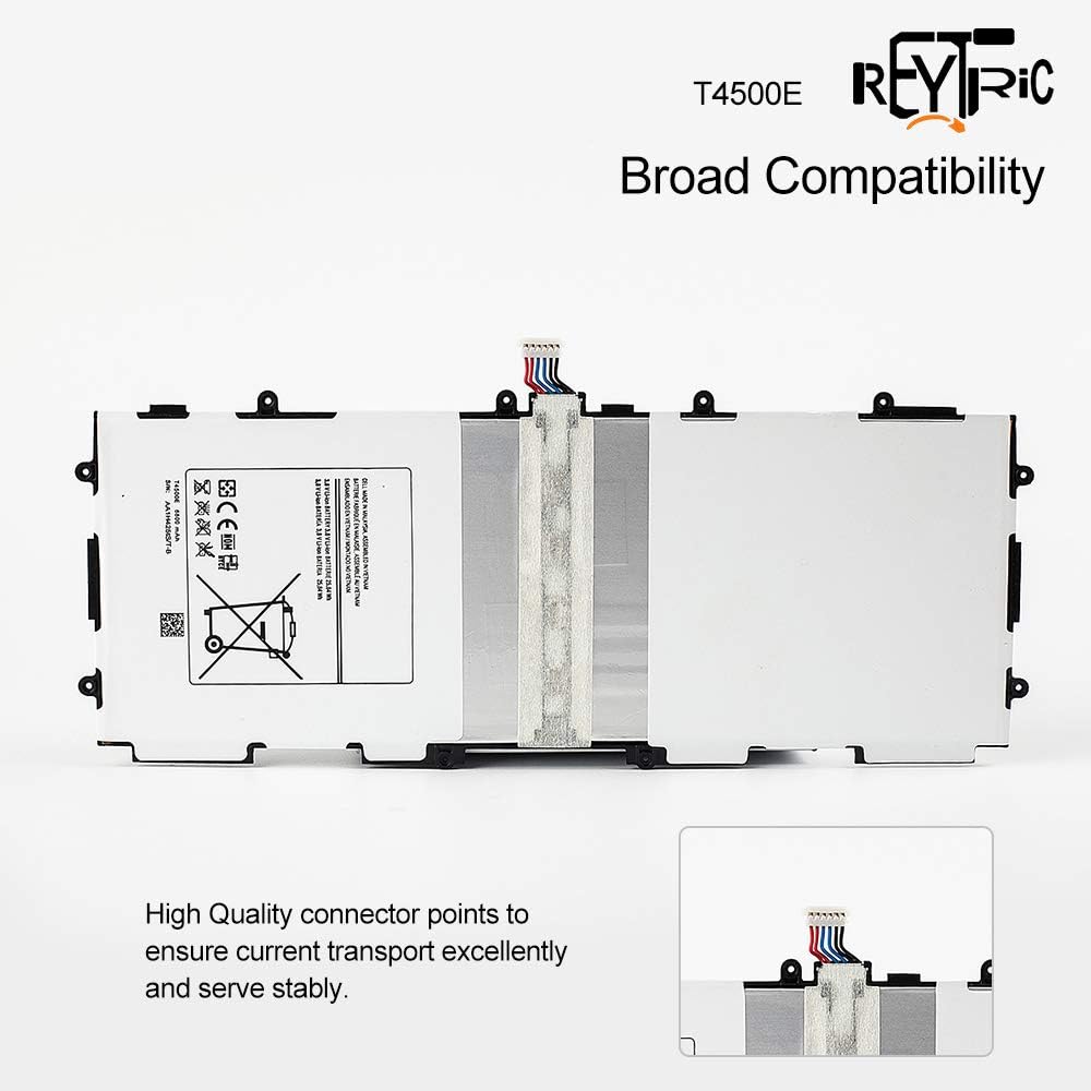 REYTRIC T4500E Battery Compatible with Samsung Galaxy Tab 3 10.1 GT-P5210 P5200 P5220 P5213 Series Tablet T4500C T4500U with Tools 3.8V 6800mAh