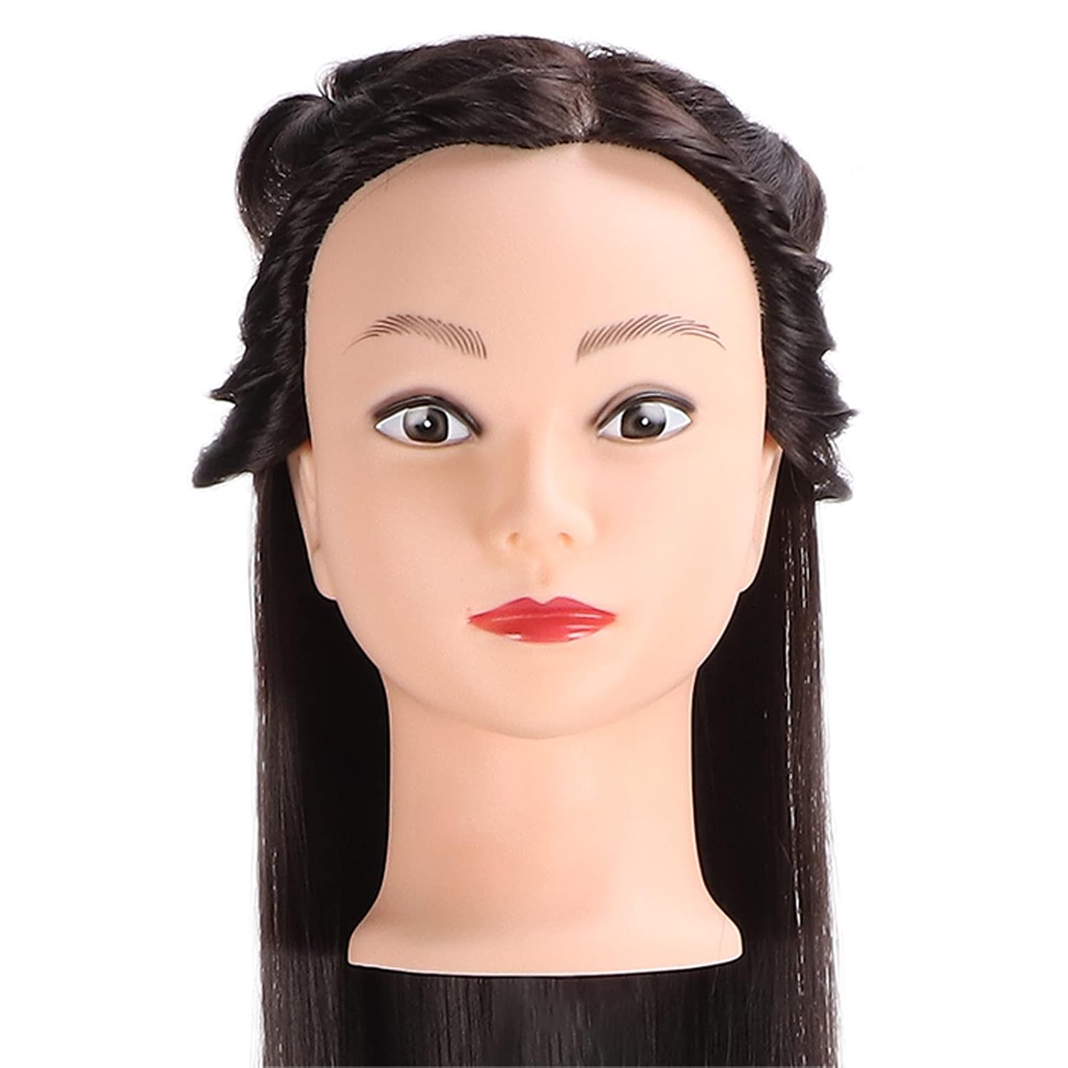 Long Hair Mannequin Head Professional Hairdresser Hair Practice Styling Training Dolls Head for Salon