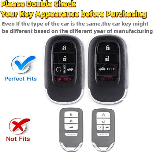 Miniatura 2 de RFSRZ Funda para llavero Honda Civic, con cuentas moradas, compatible con llave inteligente Honda Civic CR-V XR-V 2022 2023 (para Honda C4)