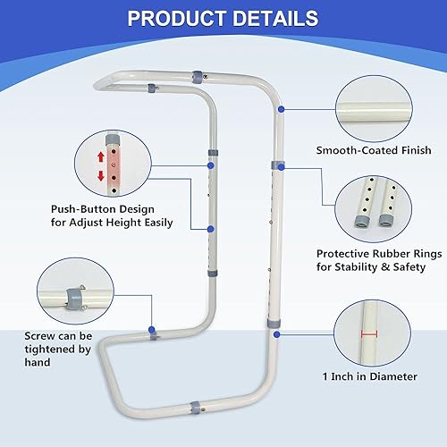 Miniatura 4 de Zelen Levantador de mantas para pies, barra de elevación de sábanas, tienda de campaña para pies, soporte de manta de 26 a 34 pulgadas, dispositivo