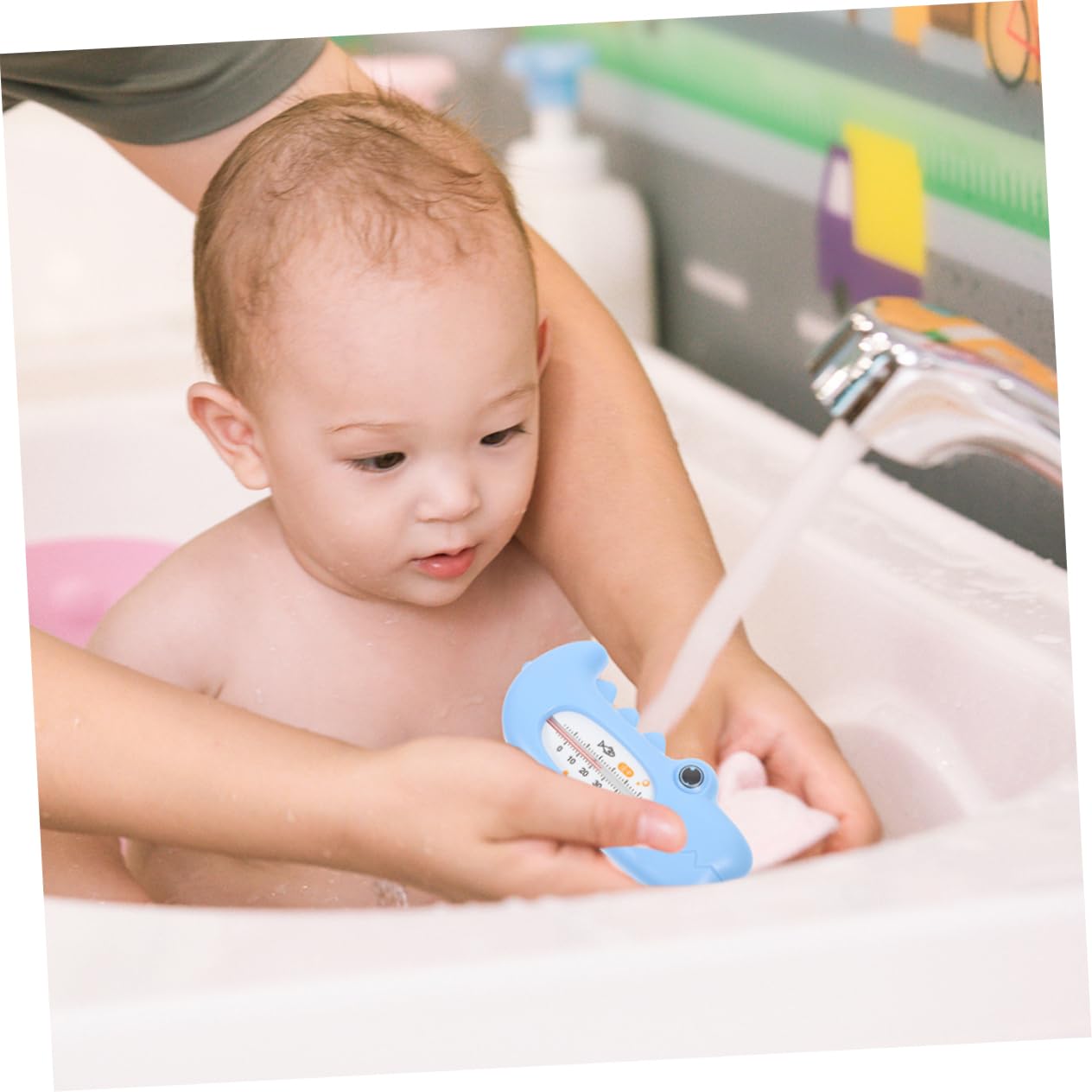 BESTonZON 10stücke Wasserthermometer Für Badewannen Und Pools Digitales Thermometer Mit -temperaturwarnung Für Schwimmbäder Spas Und Aquarien Kindersicher Und Bruchsicher Zubehör Für