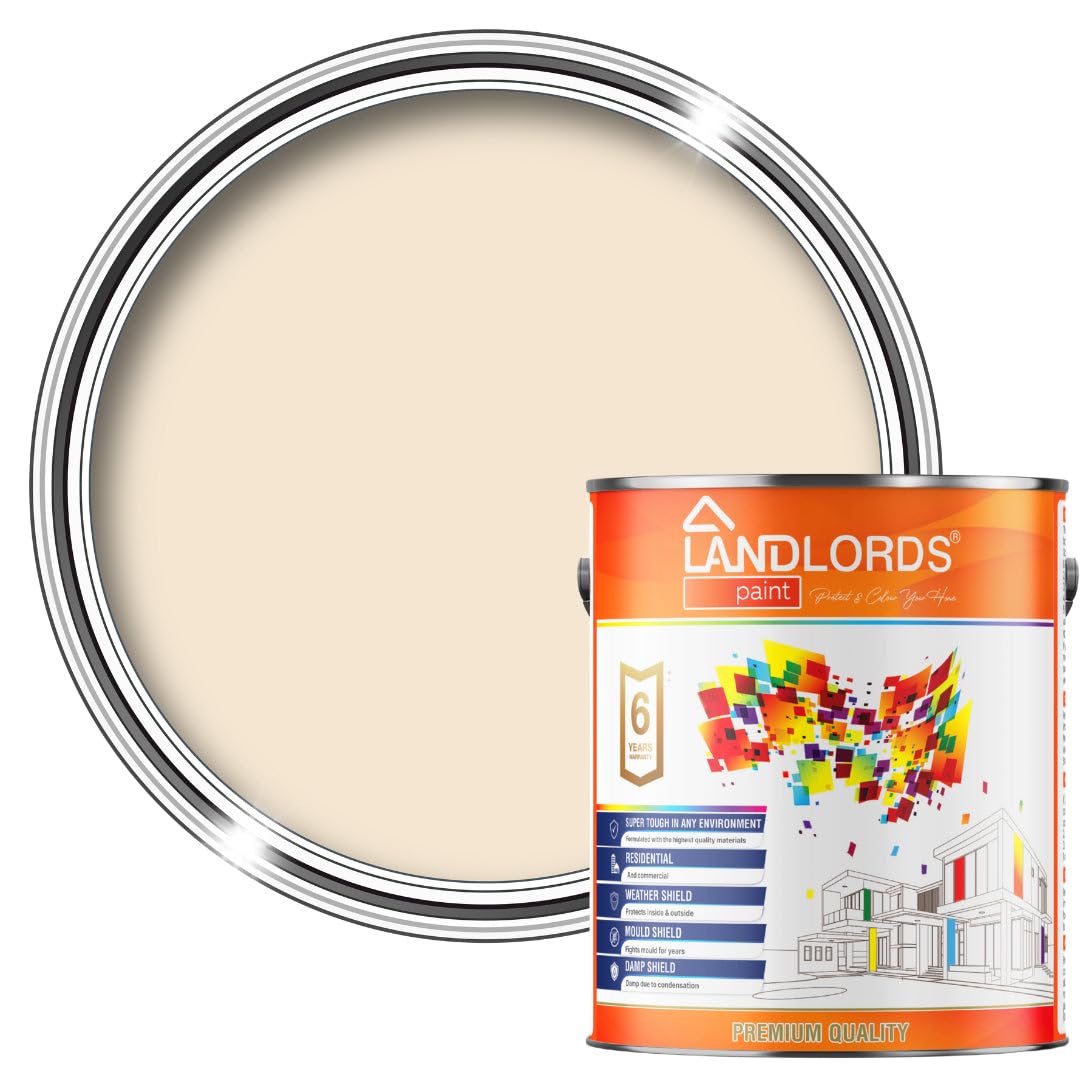 Landlords Anti-Mould Condensation & Damp Paint | Anti Condensation Paint for Walls & Ceilings | Prevents Damp & Mould | Bathroom Kitchen - London's Magnolia - 2.5L - Matt