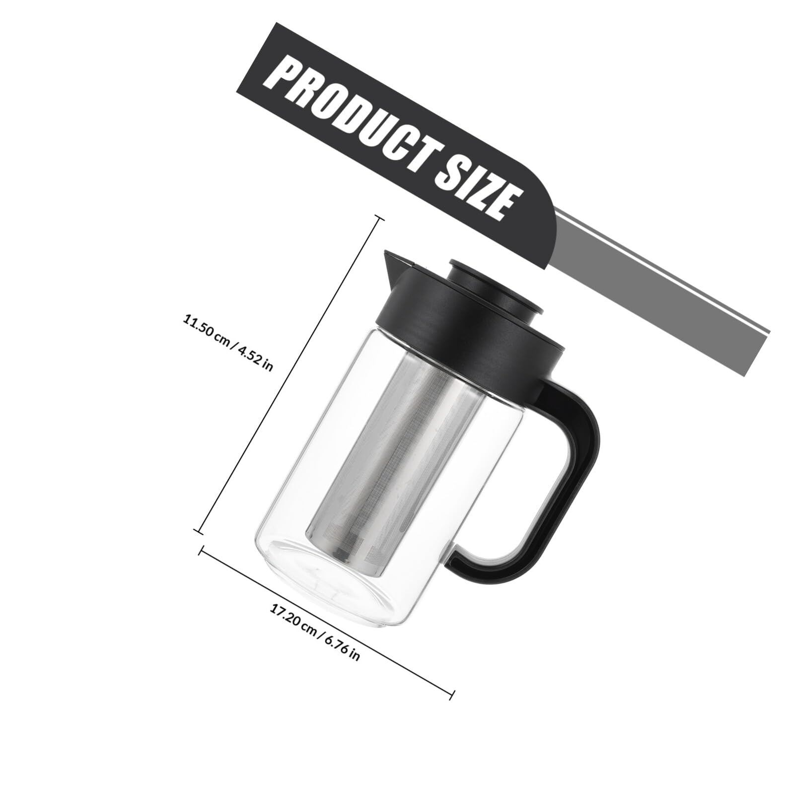 Glaskaraffe 1000ml mit Deckel für Saft und Eistee Hitzebeständig und Robust zum Servieren bei Partys Einfach zu Verstauen und Stilvoll im Design