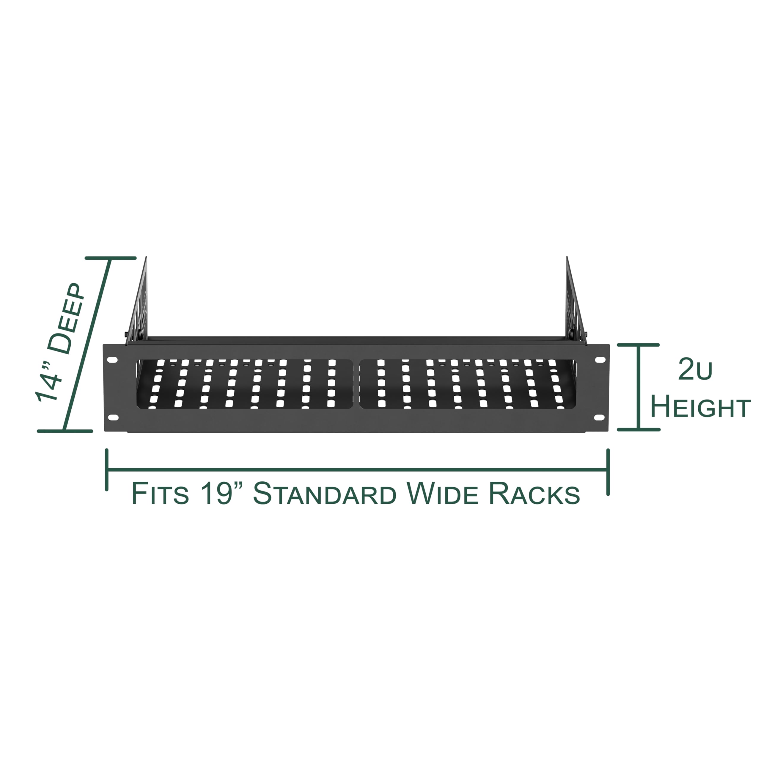 ynVISION.DESIGN Custom Rack Shelf Compatible with SONOS AMP | Rack Mountable (Pack of 2)