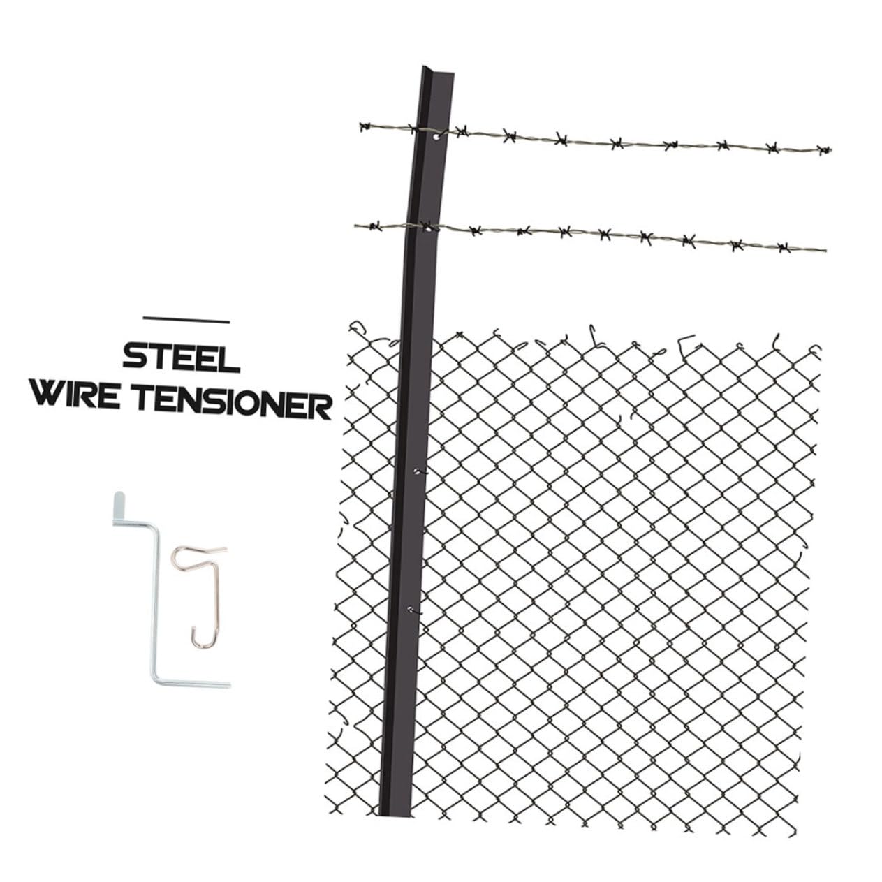 BESPORTBLE 1set Metal Fence Wire Tightener Tool Repair Kit for Tensioning Wires Includes Fasteners and Wrench Essential for Fence Types
