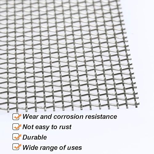 Miniatura 4 de TIMESETL 3 piezas de alambre tejido de acero inoxidable 5 malla - 12 "x 8" (30x21cm) Metal guardia de seguridad de jardín de malla de gabinetes de