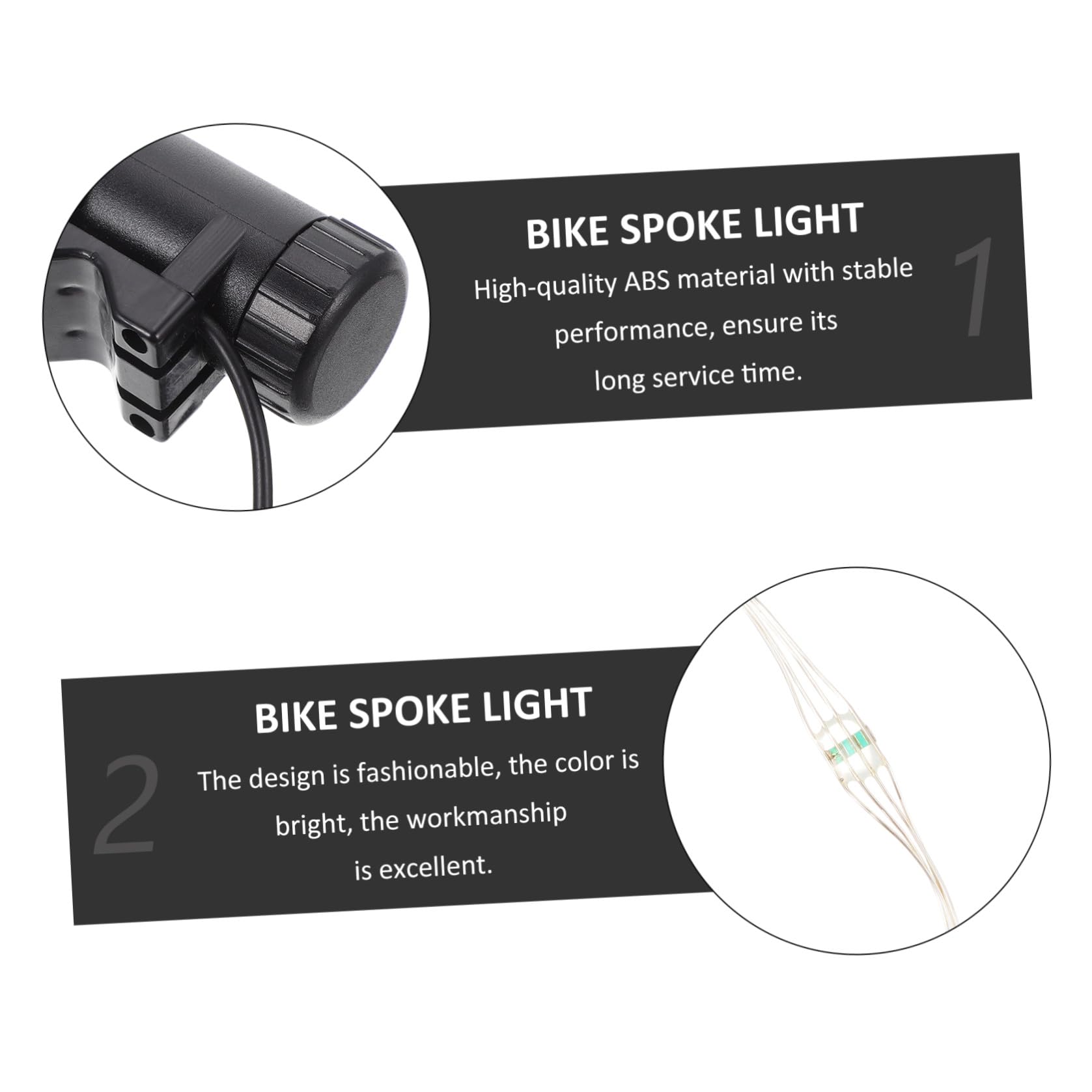 HANABASS Decorative per Ruote Bici LED Impermeabili e Ricaricabili USB Illuminazione Notturna per Biciclette per Festival