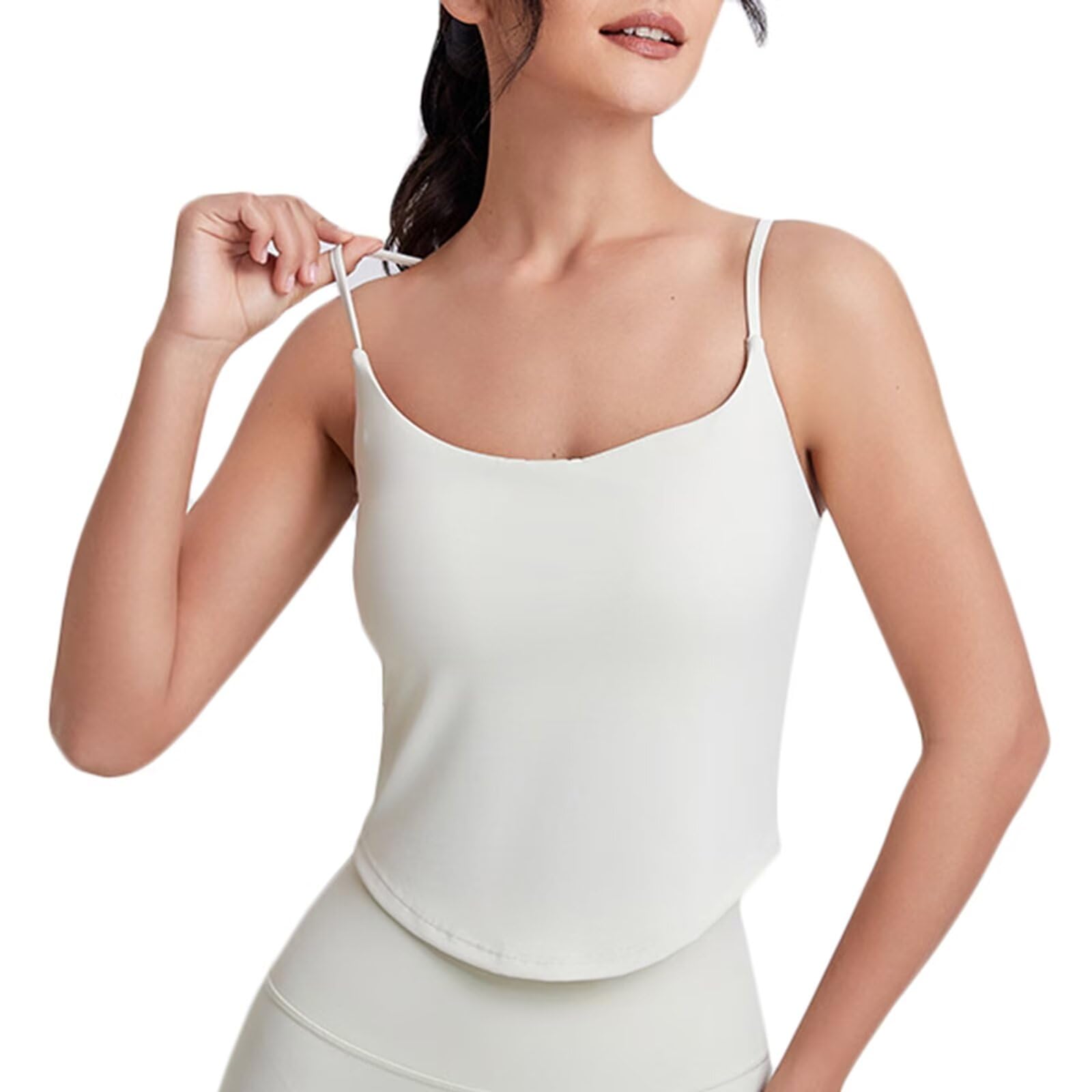 Rivccku Canotte da Donna con Reggiseno Incorporato Canotta Atletica Palestra Allenamento Corsa Yoga Canotte per Le Donne