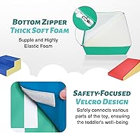 Vista 5 de Juguetes de Escalada para Niños Pequeños de 6 Piezas de Cuero PU Suave, Conjunto de Juego de Actividades de Escalada y Gateo para Interiores