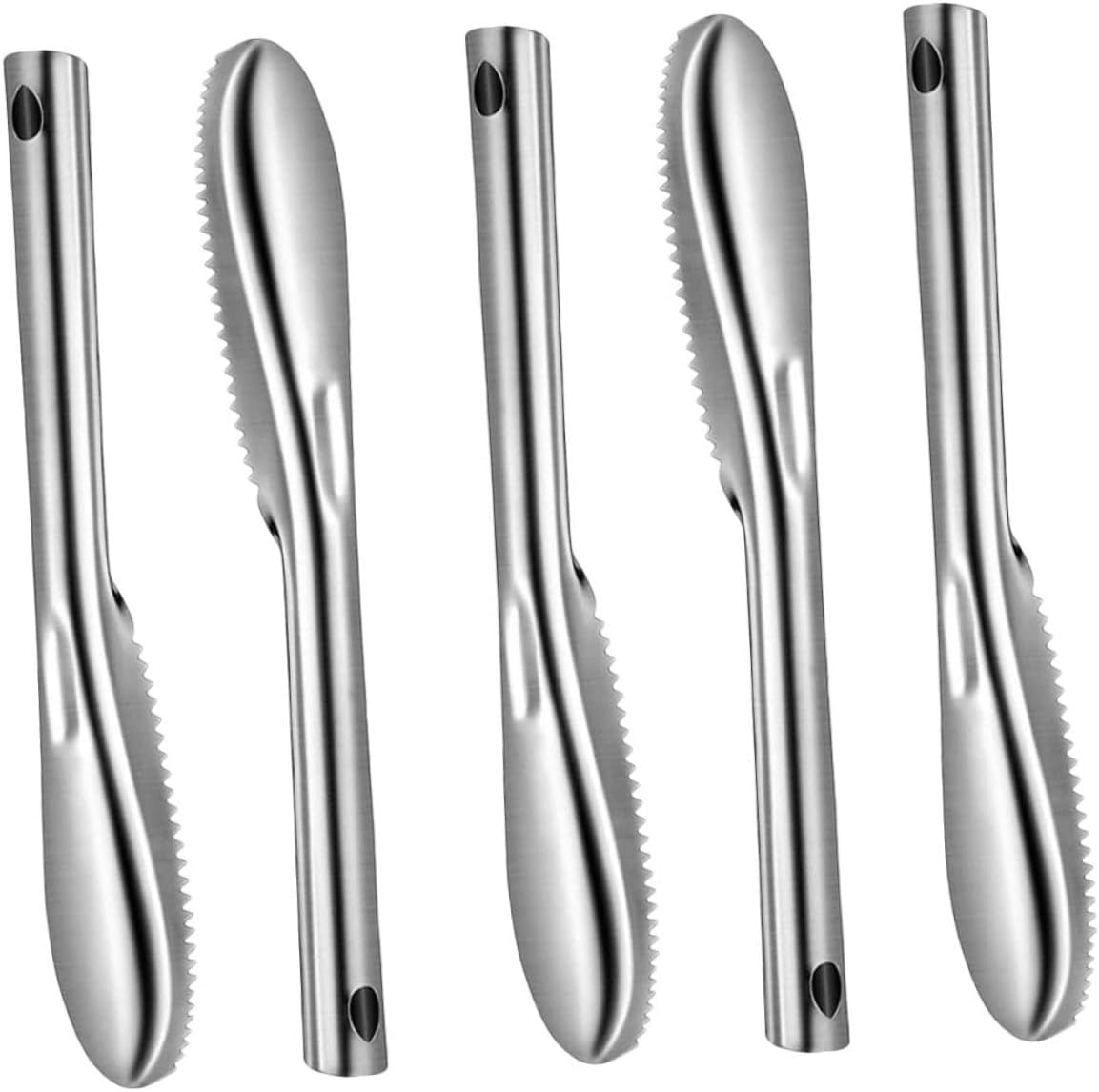 HANABASS 8pcs Stainless Steel Fish Scaler Tool Manual Remover Comfortable Handle Easy to Use Kitchen Tool for Quick and Scale Removal