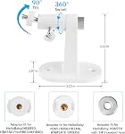 Moniteur de bébé réglable pour HelloBaby HB6550/ HB6560/ HB6240/ HB6148/ HB6339/ HB66/ HB65/ HB40, ANMEATE 549/SM935E, Universal Baby Monitor Wall Mount avec vue parfaite et facile à installer