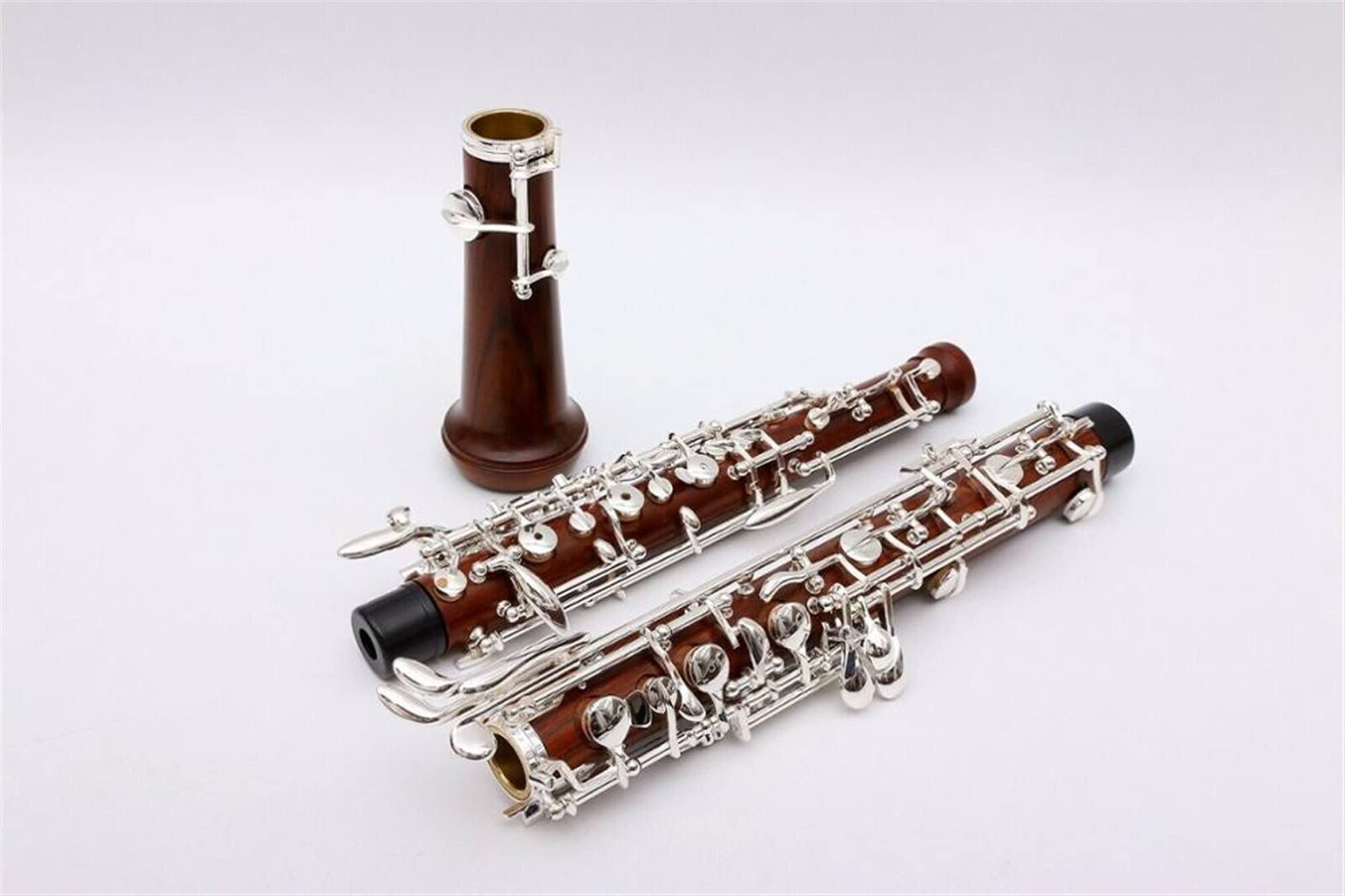 Strumento Oboe New Oboe C Key Hard Gomma Wood Left Octave Resonance F con Custodia in Pelle Principiante di Oboe