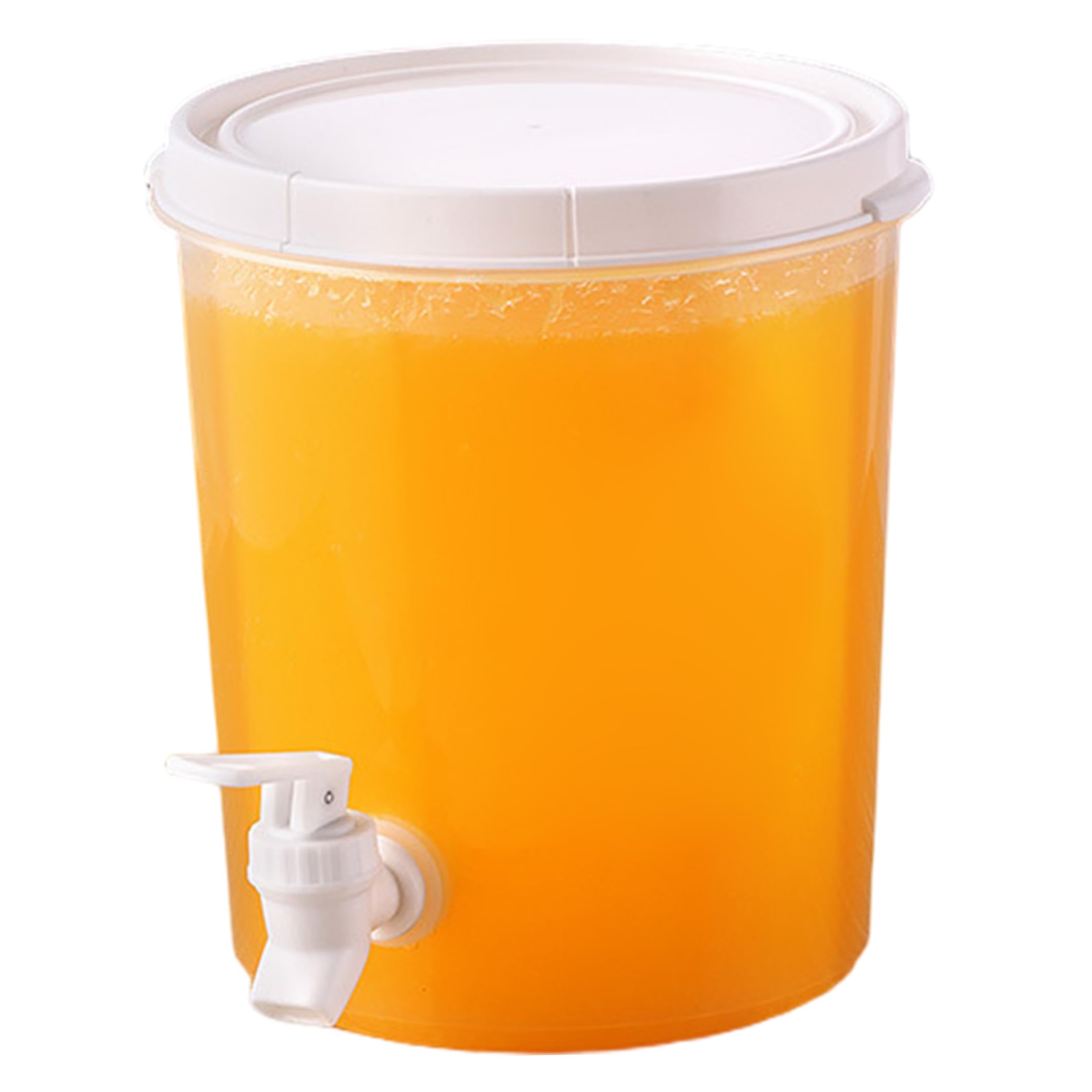 Ginwrek drink dispensers for parties Fridge Water Dispenser, Drink Dispenser With Leak-free Spout, Food-grade Pp Beverage Container For Fridge, 3.5l, Transparent & White