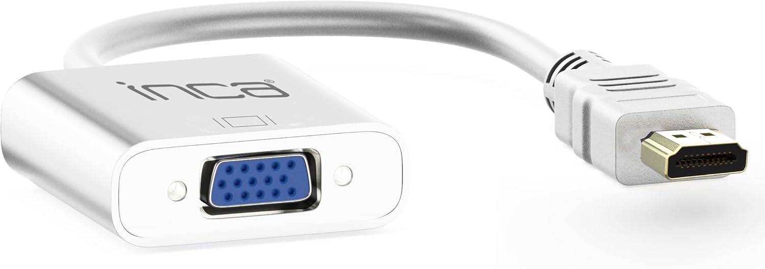 İnca IHTVJ-7TB HDMI to VGA Female Adapter (Including Audio Cable) White