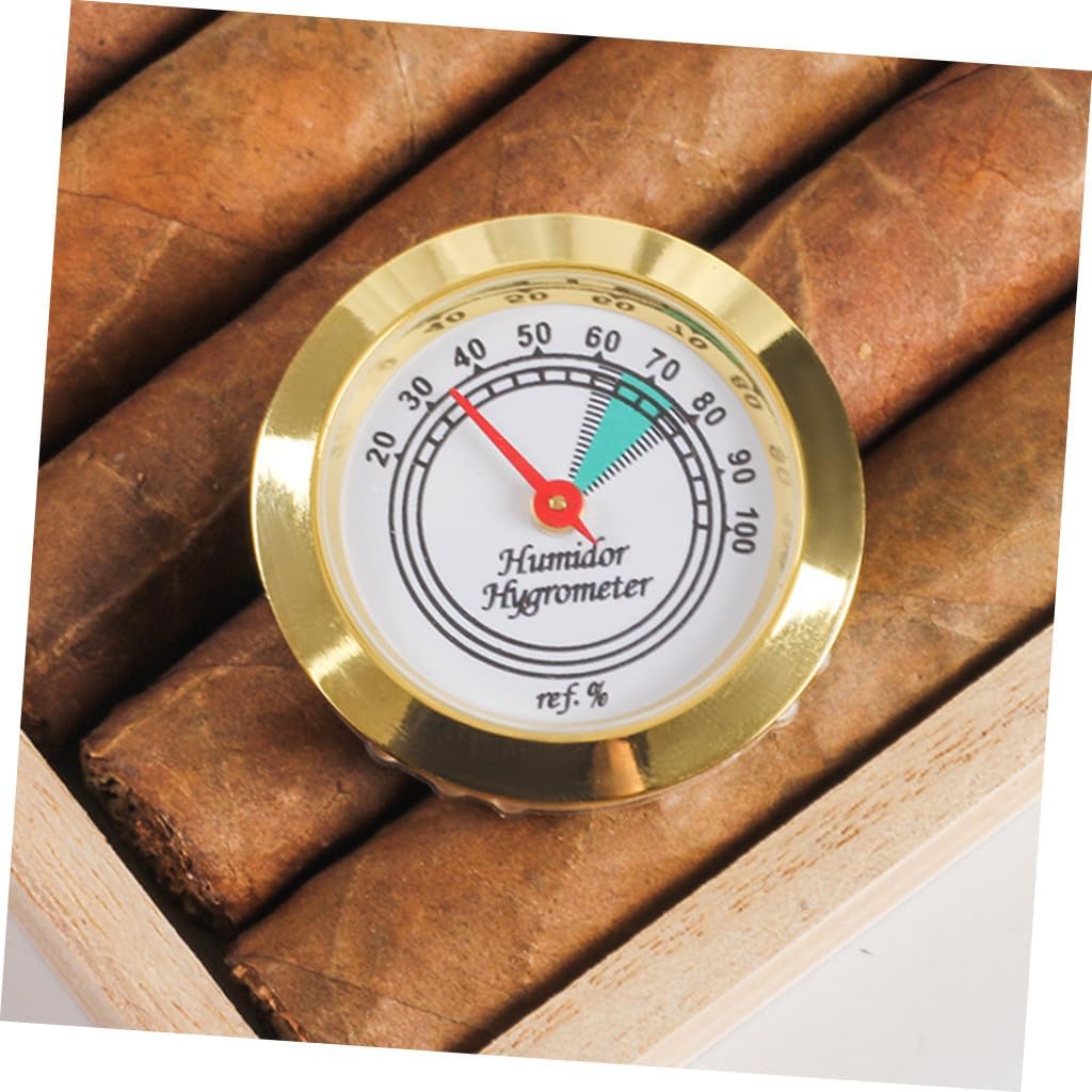 Cigar Hygrometer for Humidor Portable Analog Humidistat Cigar Accessory Mini Humidity Gauge