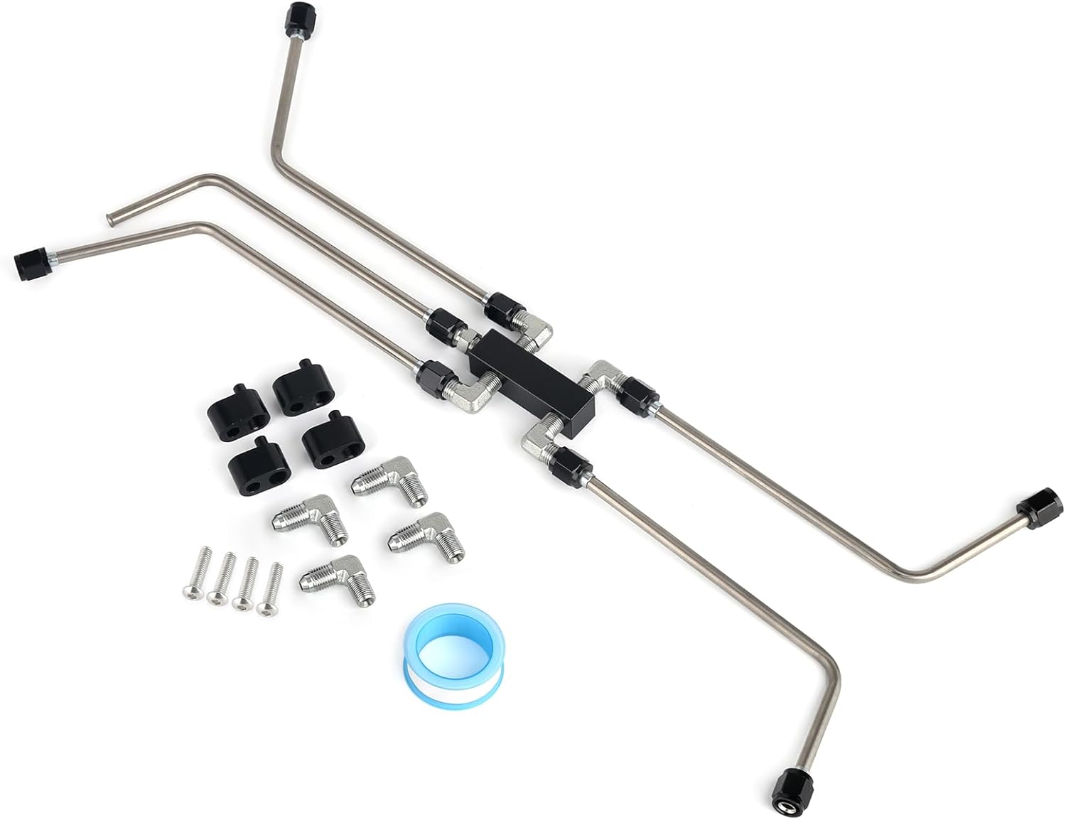 AN4 Fuel Brake Line, LS Stainless Coolant Crossover Steam Vent Kit Compatible with LS1, LS2, LS3, LS6, LS7, LS9, LSX LS Coolant Crossover Steam Vent Kit