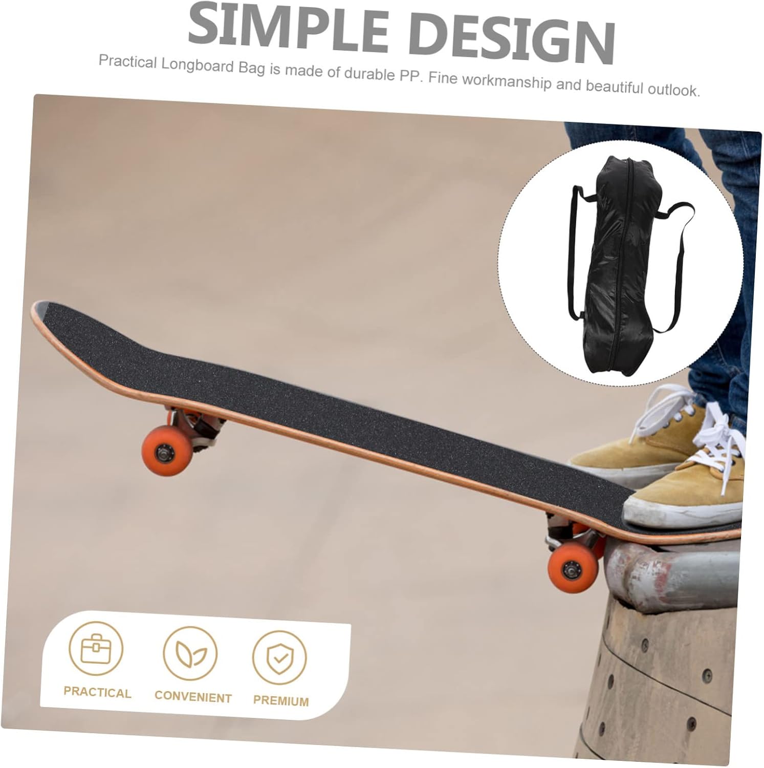 YARNOW Skateboard Back er Skate Back Gym Bag Ice Skate Bag Skateboard Storage Bag Longboard Bag Handbags