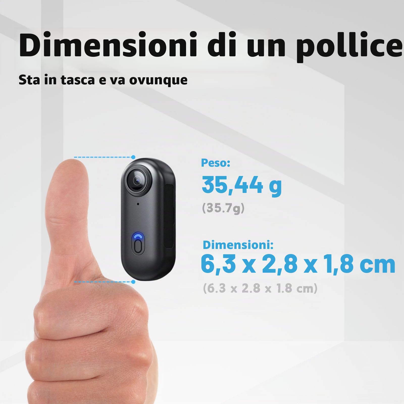 4K - Telecamera corpo 4K con tracciamento audio e video, impermeabile, magnetica e con clip a 360°, batteria da 120 minuti per ciclismo, passeggiate con animali (4K-P-64G)