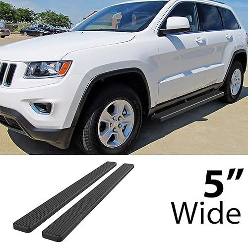 Miniatura 2 de HD Ridez Estribos compatibles con Jeep Grand Cherokee 2011-2021 (incluye 22 WK) (excluye Limited X & High Altitude & Summit & SRT & SRT8 & Trackhawk