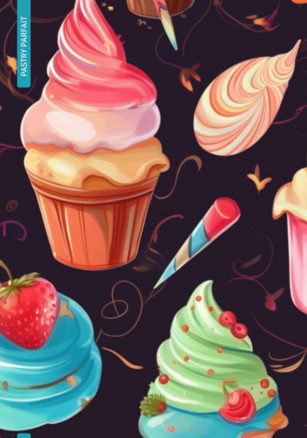 Pastry Parfait: 7x10 inches Grid Paper Notebook, 80 pages