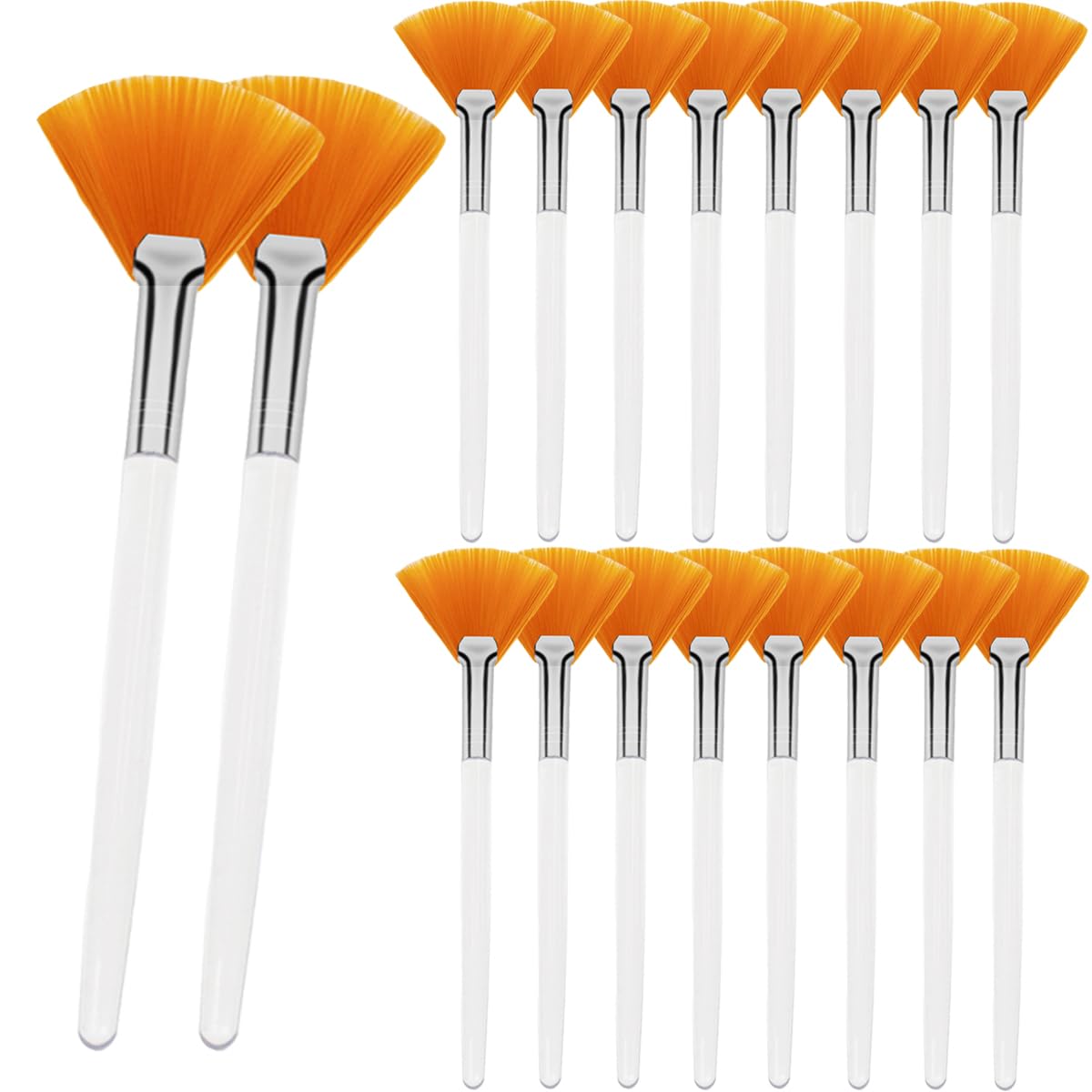 18 Pieces Fan Brushes Facial Mask Brush Soft Makeup Mask