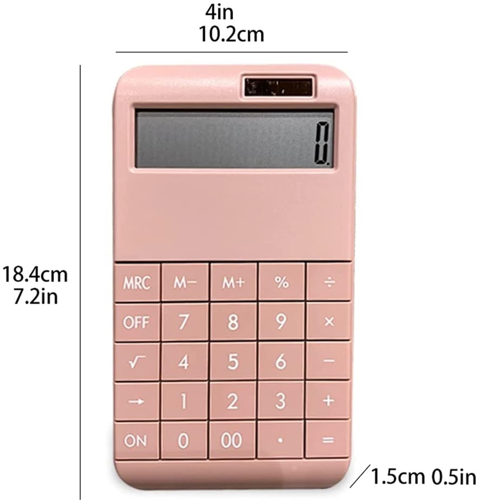 Calculatrice Calculatrices électroniques Écran LCD à 12 Chiffres Double Alimentation Fonction Standard Calculatrice Solaire numérique Bureau Office(Rosa)