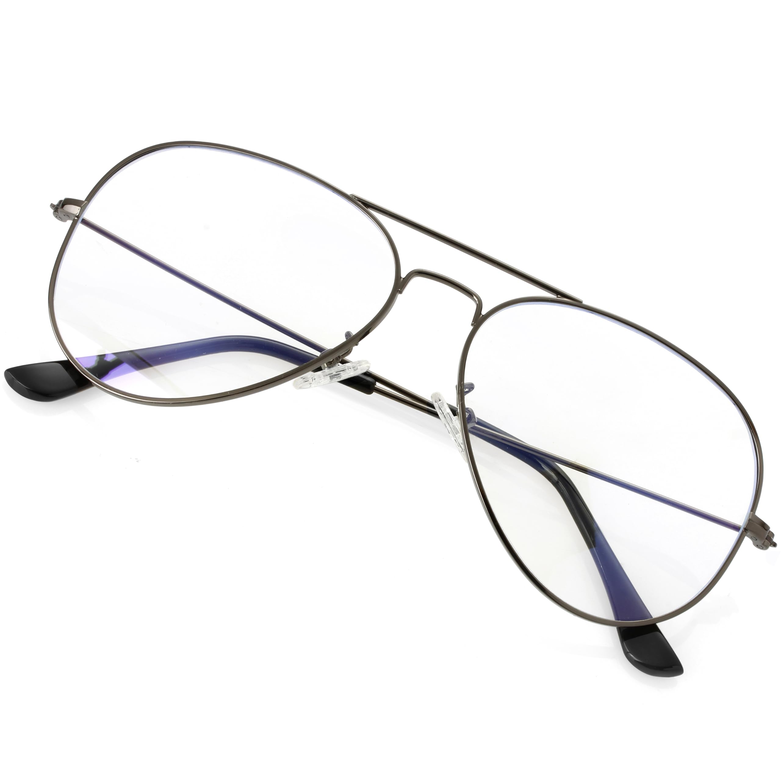 Kursan Blue Light Aviator Glasses for Women Men Fashion Metal Frame Eyeglasses