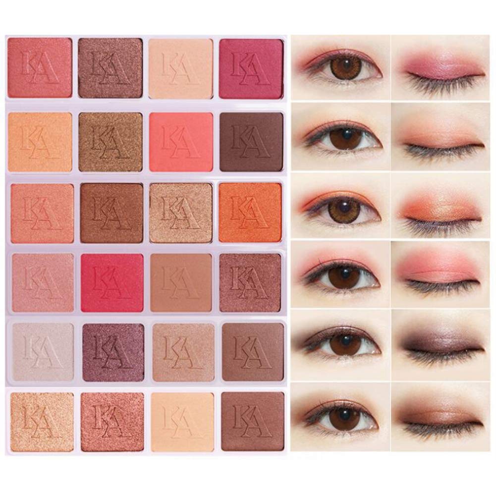 Paleta de sombras de ojos de 4 colores resistente al agua, larga duración, brillante, mate, sombra de ojos ahumados, maquillaje fácil de colorear