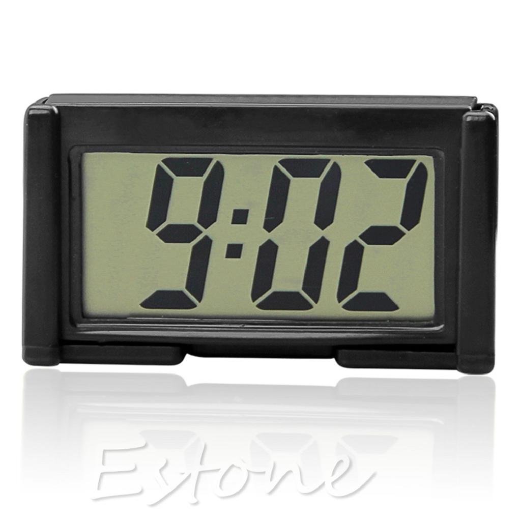 Orologio Digitale Da Cruscotto Per Auto – LED, Rotondo 46 Mm, Con Cuscinetto Adesivo, Facile Da Leggere, Per Auto E Casa
