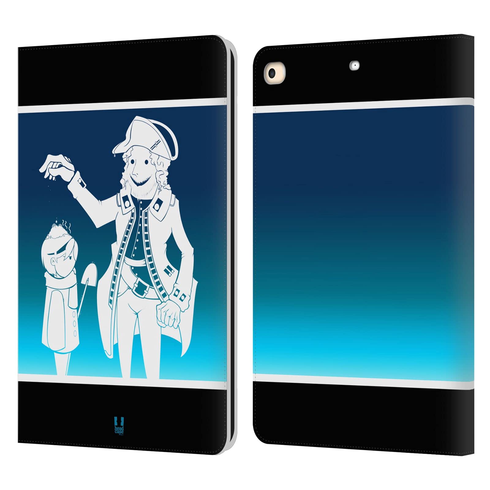 Protection iPad 9.7 2018 étui cuir portefeuille Head Case Designs Noël