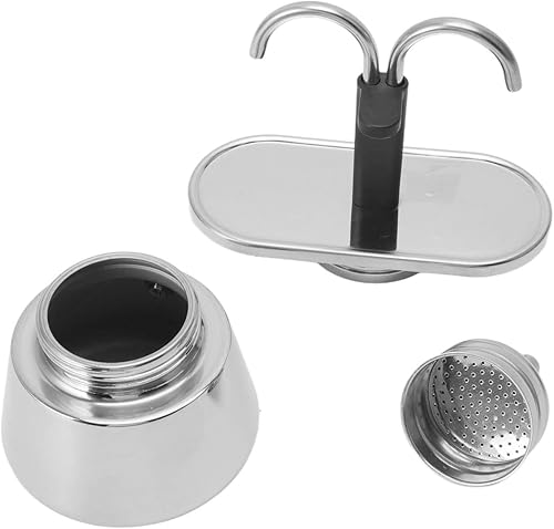 Miniatura 9 de 2 tazas 100ML olla doble acero inoxidable moca cafetera italiana DIY conducto cafetera