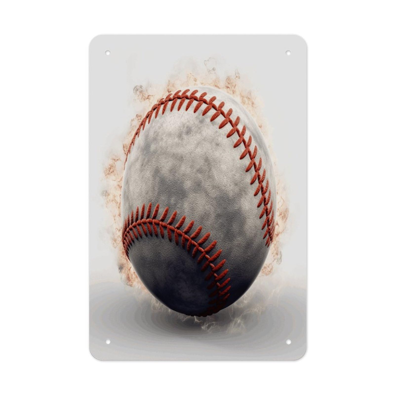 Baseball Metal Tin Sign Wall Decor Funny Retro Sign Weatherproof Metal Wall Art for Indoor Or Outdoor Retro Tin Signs for Kitchen Office Home Bar Decor 11.8 X 7.9 Inch