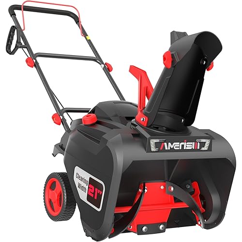 21-Inch 212cc Single-Stage Snow Blower Gas Powered with Compact Size, Lightweight Design, Easy Chute Control
