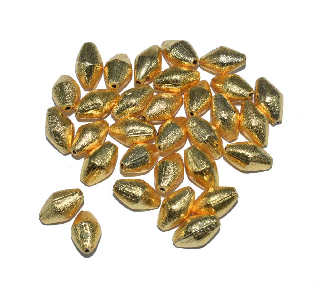 Beadwaala Gold Brushed dholki Shaped Beads Size 20x20 mm Best Bead for Necklace,Bracelet and Earring for Women and Girl (B0BQC85ZJM) Amazon Price History, Amazon Price Tracker