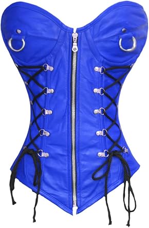 Heavy Duty 24 Double Steel Boned Waist Training Genuine Leather Overbust Tight Shaper Corset #1217-LE