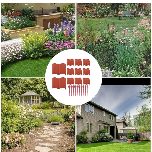 Borde de jardín edger modular con borde de bordes de paisajes en pack de 20 paneles 5